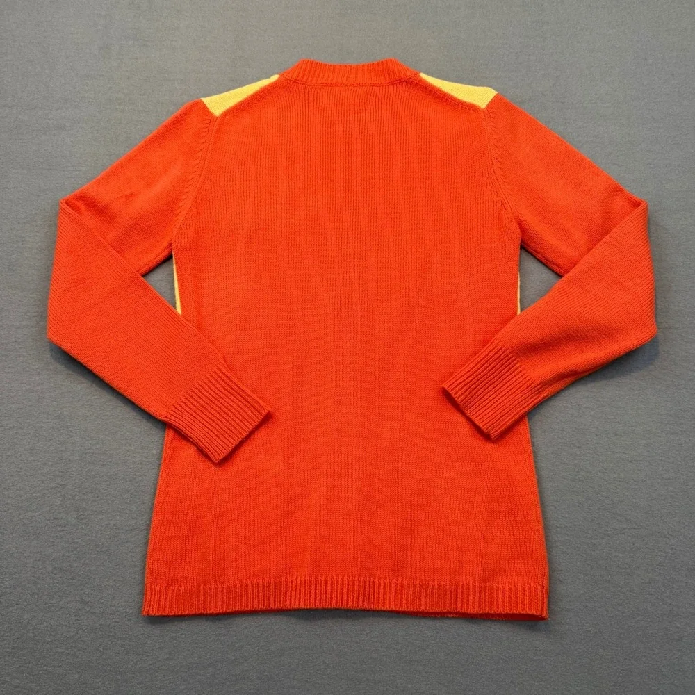 Country Set Cardigan Womens Small Vintage Equestrian Colorblock Retro Knit - Picture 6 of 8